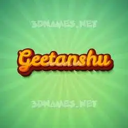 geetanshu in Green Rays style - 3D name wallpaper