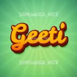 geeti in Green Rays style - 3D name wallpaper