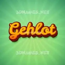 gehlot in Green Rays style - 3D name wallpaper