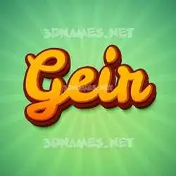 geir in Green Rays style - 3D name wallpaper