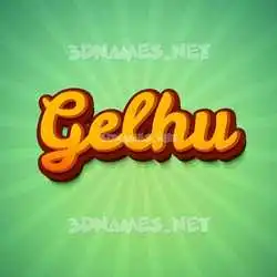 gelhu in Green Rays style - 3D name wallpaper
