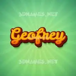 geofrey in Green Rays style - 3D name wallpaper
