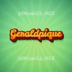 geraldpique in Green Rays style - 3D name wallpaper
