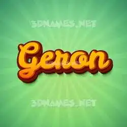 geron in Green Rays style - 3D name wallpaper