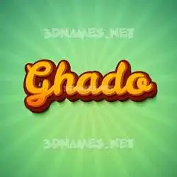 ghado in Green Rays style - 3D name wallpaper