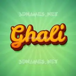 ghali in Green Rays style - 3D name wallpaper