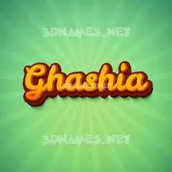 ghashia in Green Rays style - 3D name wallpaper
