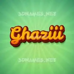 ghaziii in Green Rays style - 3D name wallpaper