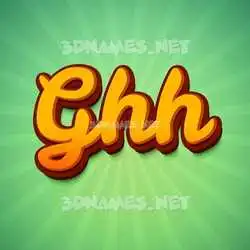 ghh in Green Rays style - 3D name wallpaper