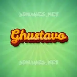ghustavo in Green Rays style - 3D name wallpaper