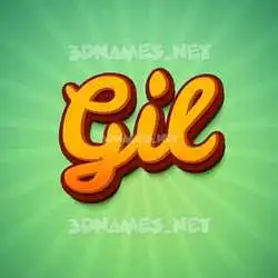 gil in Green Rays style - 3D name wallpaper