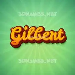 gilbert in Green Rays style - 3D name wallpaper