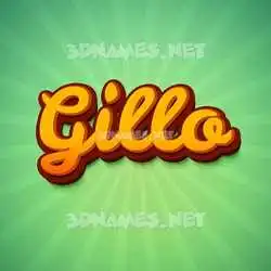 gillo in Green Rays style - 3D name wallpaper