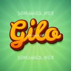 gilo in Green Rays style - 3D name wallpaper