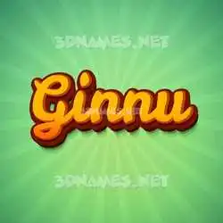 ginnu in Green Rays style - 3D name wallpaper
