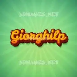 giorghilp in Green Rays style - 3D name wallpaper
