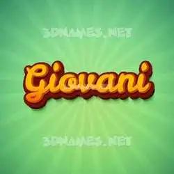 giovani in Green Rays style - 3D name wallpaper