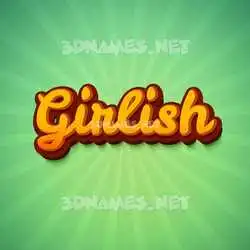 girlish in Green Rays style - 3D name wallpaper