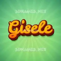 gisele in Green Rays style - 3D name wallpaper
