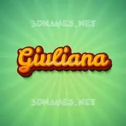 giuliana in Green Rays style - 3D name wallpaper
