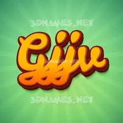 gjjv in Green Rays style - 3D name wallpaper