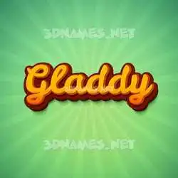 gladdy in Green Rays style - 3D name wallpaper