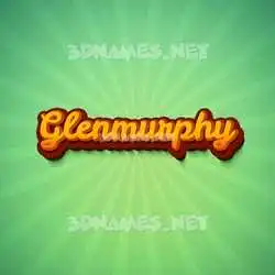 glenmurphy in Green Rays style - 3D name wallpaper