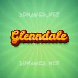 glenndale in Green Rays style - 3D name wallpaper