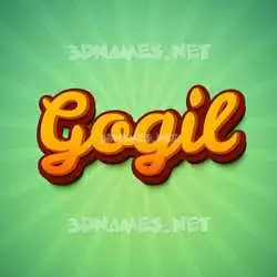 gogil in Green Rays style - 3D name wallpaper