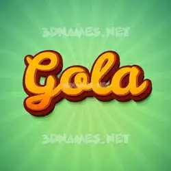 gola in Green Rays style - 3D name wallpaper