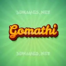 gomathi in Green Rays style - 3D name wallpaper