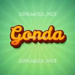 gonda in Green Rays style - 3D name wallpaper