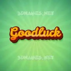 goodluck in Green Rays style - 3D name wallpaper
