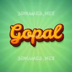 gopal in Green Rays style - 3D name wallpaper