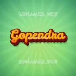 gopendra in Green Rays style - 3D name wallpaper