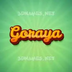 goraya in Green Rays style - 3D name wallpaper