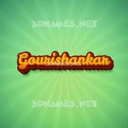 gourishankar in Green Rays style - 3D name wallpaper