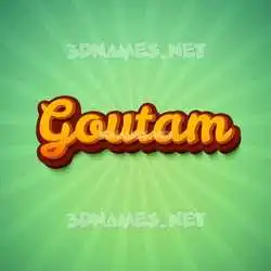 goutam in Green Rays style - 3D name wallpaper
