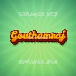 gouthamraj in Green Rays style - 3D name wallpaper