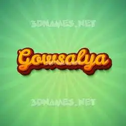 gowsalya in Green Rays style - 3D name wallpaper