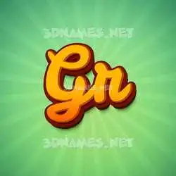 gr in Green Rays style - 3D name wallpaper