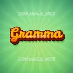 gramma in Green Rays style - 3D name wallpaper