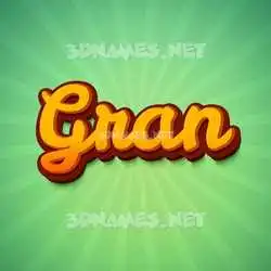 gran in Green Rays style - 3D name wallpaper