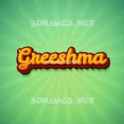 greeshma in Green Rays style - 3D name wallpaper