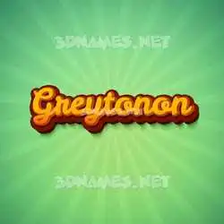 greytonon in Green Rays style - 3D name wallpaper