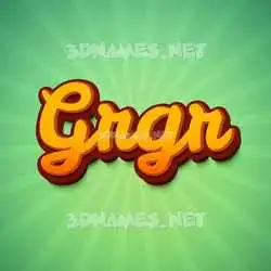 grgr in Green Rays style - 3D name wallpaper