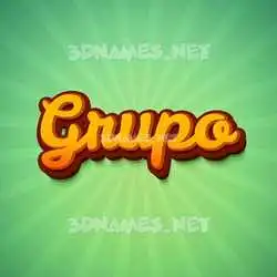 grupo in Green Rays style - 3D name wallpaper