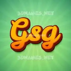 gsg in Green Rays style - 3D name wallpaper
