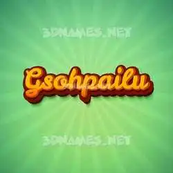 gsohpailu in Green Rays style - 3D name wallpaper