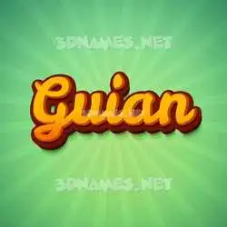 guian in Green Rays style - 3D name wallpaper